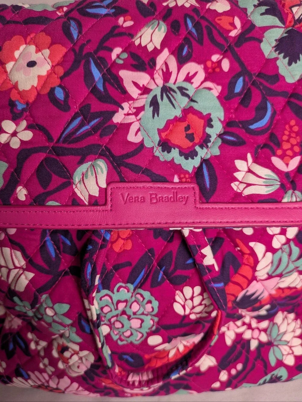 Vera Bradley Backpack Purse In Berry Bloom